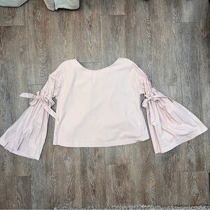 Free People So Obviously Yours Top - Blush Pink - Bell Sleeves